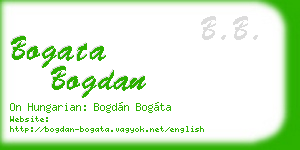 bogata bogdan business card